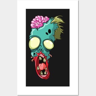 HALLOWEEN ZOMBIE FUNNY STICKER Posters and Art